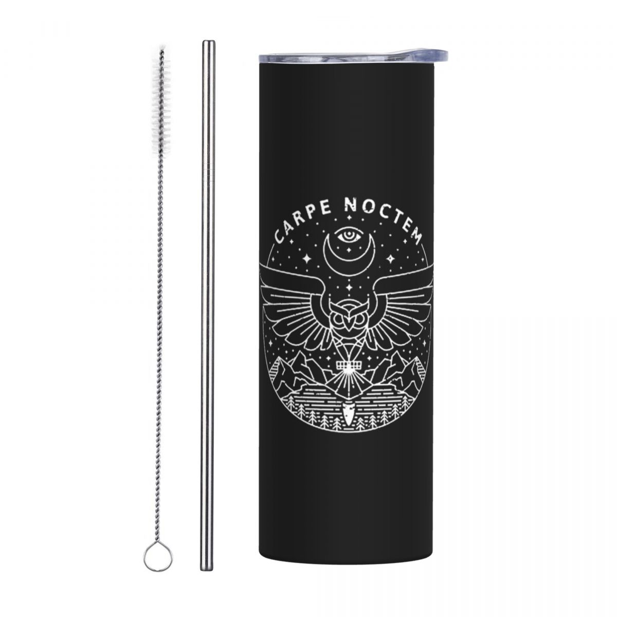 Tumbler 20Oz White - Carpe Noctem Белый термос из нержавеющей