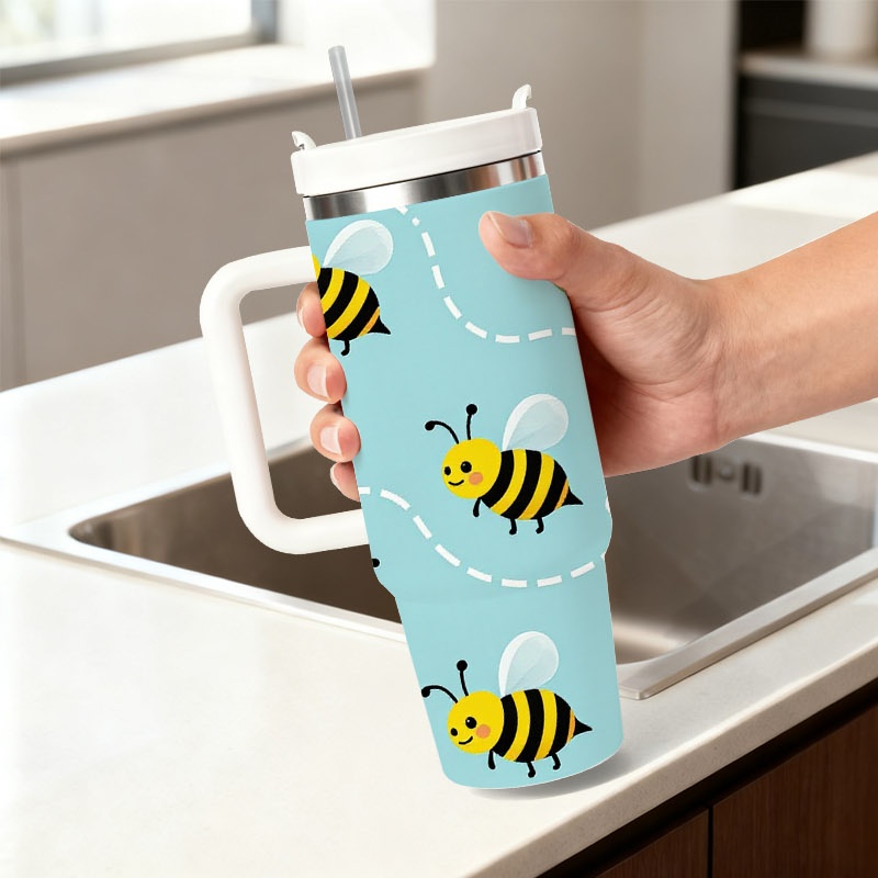 Sublimation Mug White - Забавный принт с мультяшной пчелой и