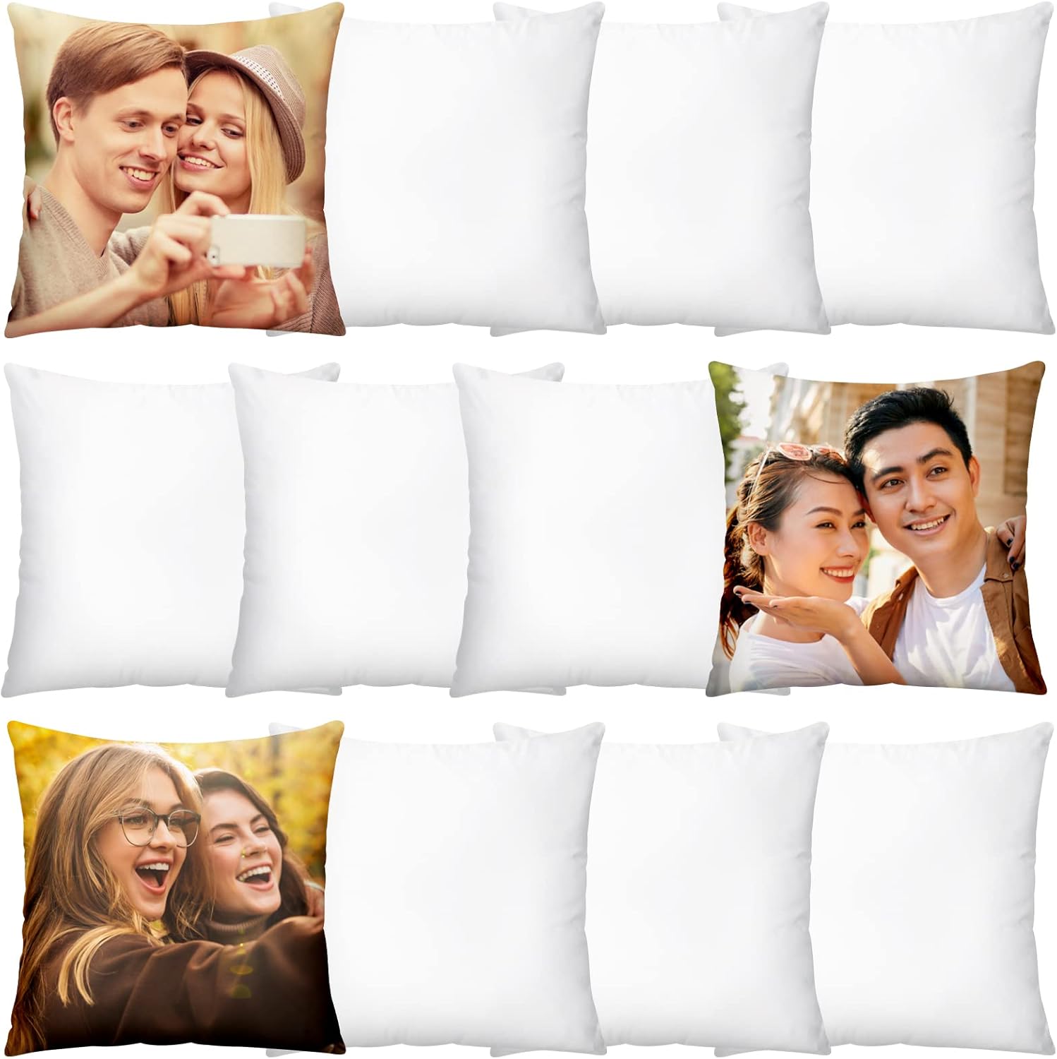 Pillow Cover Sublimation - 20 шт. заготовок для сублимации: квадратные/сердцевидные