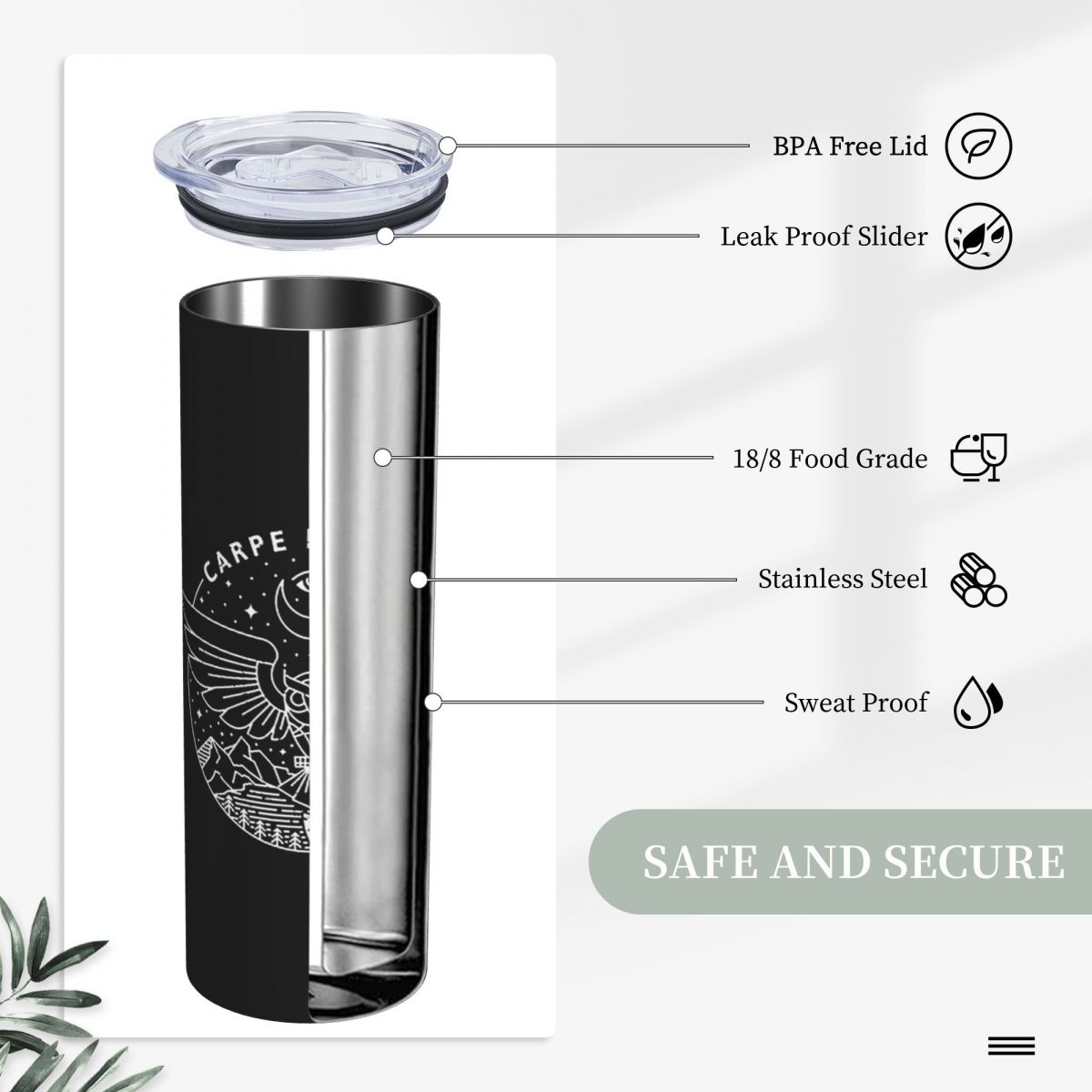 Carpe Noctem Белый термос из н – обзор и цена Tumbler 20Oz White