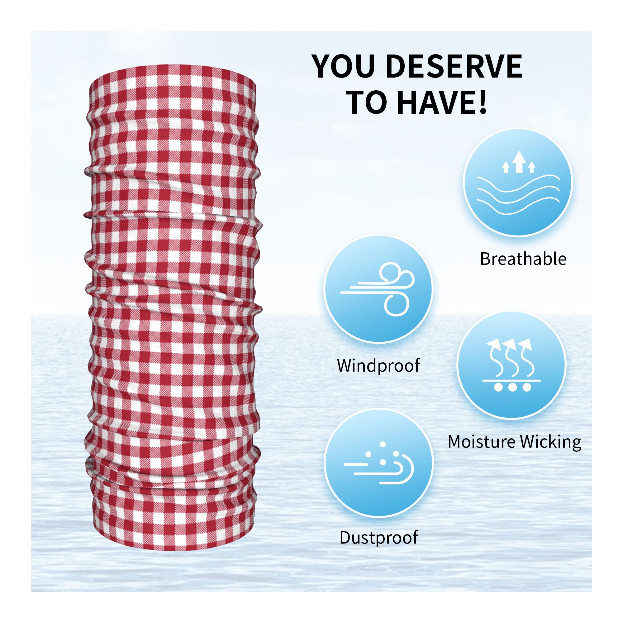 Красно-белая бандана-гейтер в  – обзор и цена Bandana Blank White