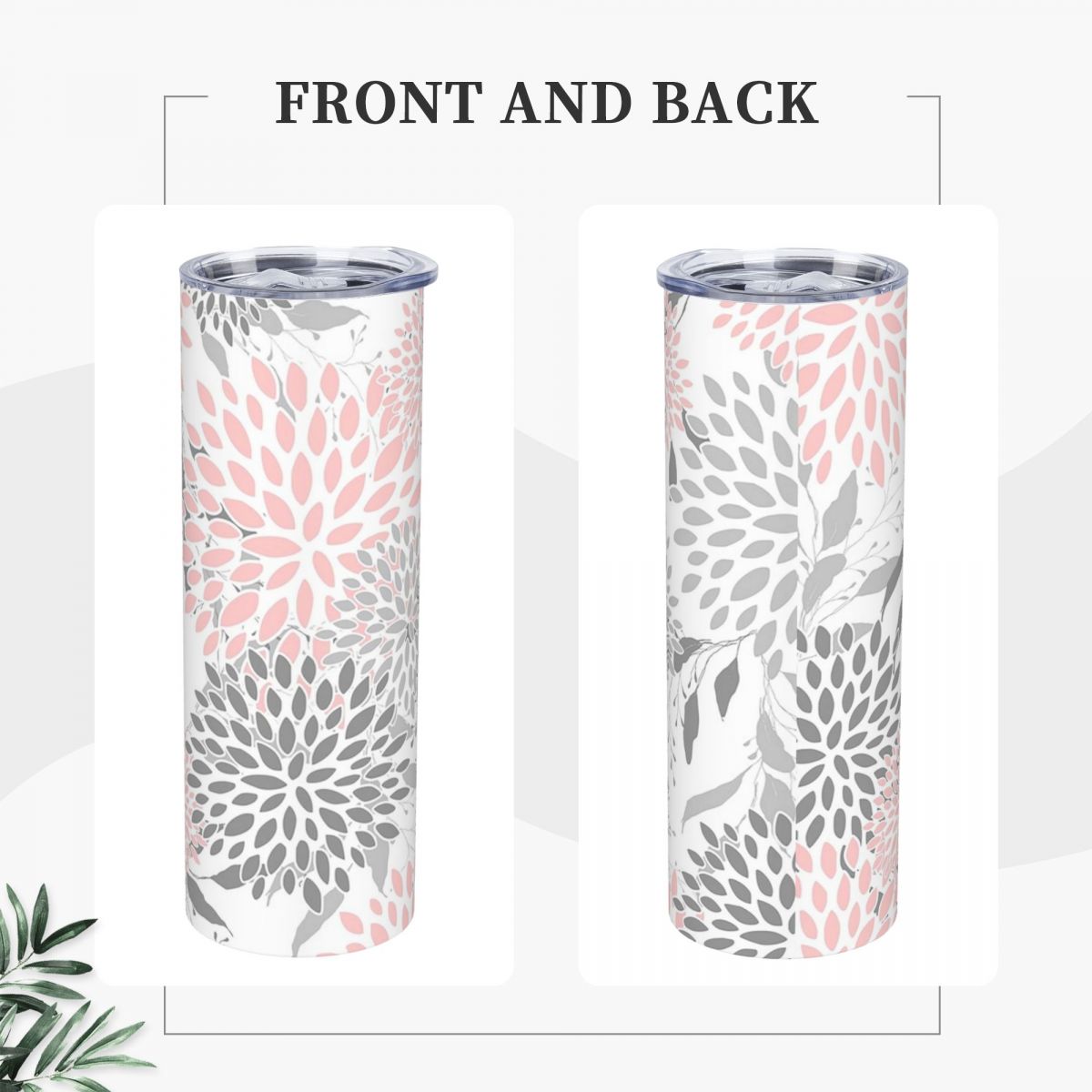 Цветочные листья и цветы, розо – обзор и цена Tumbler 20Oz White